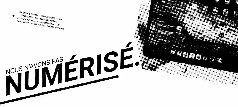 Projet Nous n'avons pas numérisé Projet Nous n'avons pas numérisé