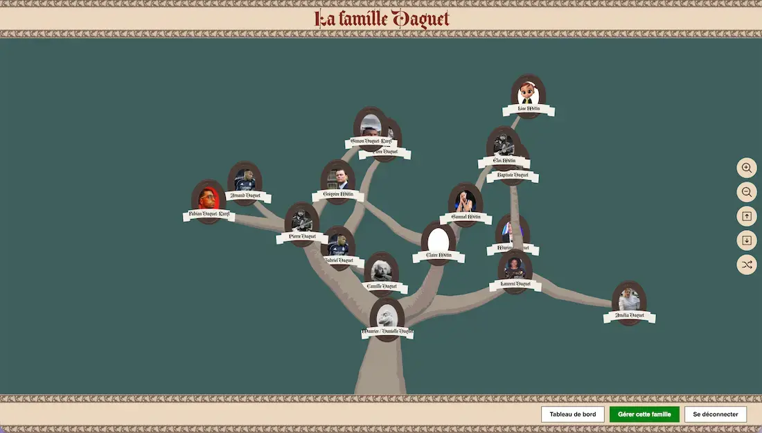 Fresque généalogique en 3D Fresque généalogique en 3D